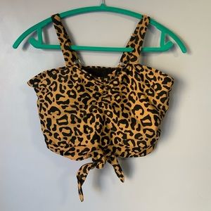 Coral Reef Swim leopard print top